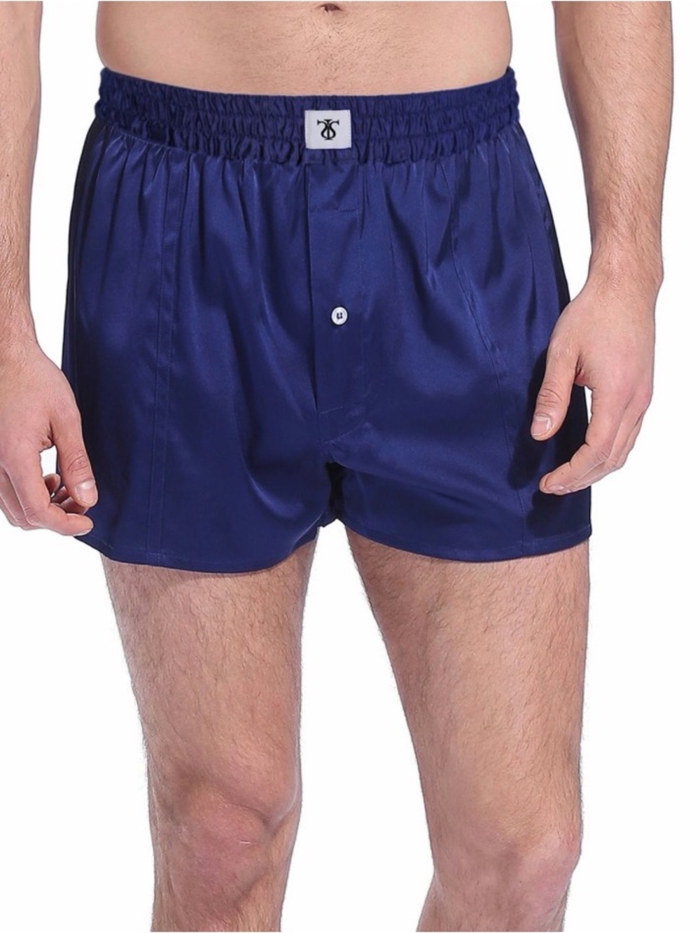 Lilysilk Men's Navy Silk Boxer Shorts - Size L Comfortable Everyday Wear Luxury